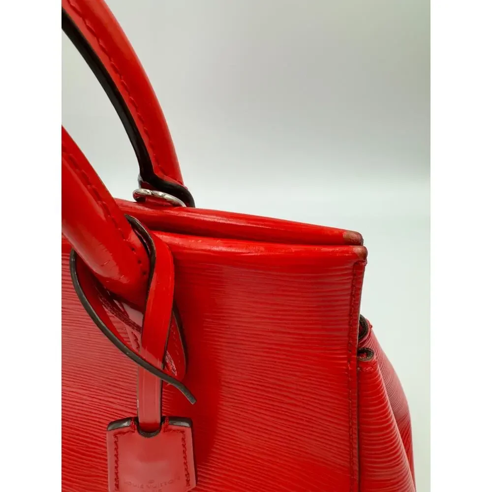 Authentic Louis Vuitton Coquelicot Red Epi Marly BB Handbag Crossbody Bag 2Way